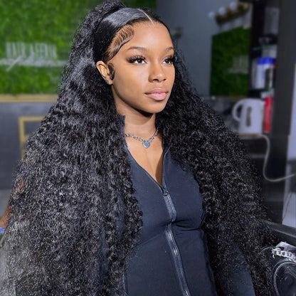 250% High Density 40 46inch Curly Wigs Raw Human Hair 13x4 13x6 HD Lace Frontal Wigs Human Hair Deep Wave Frontal Wigs on Clearance Sale Cheap Wig Pre Plucked with Baby Hair Original Vietnamese Wigs Wet and Wavy Water Wave La