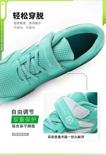 New Children Soccer Shoes Cleats Boys Football Boots TF Breathable Ultralight Grass Training Fast Athletic Sneakers 28-39
