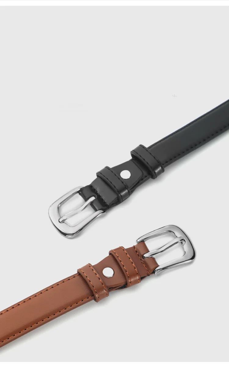 1pcs Women's Thin Waist Belt All-Match Style Fashionable And Simple Women's Belt With Jeans
