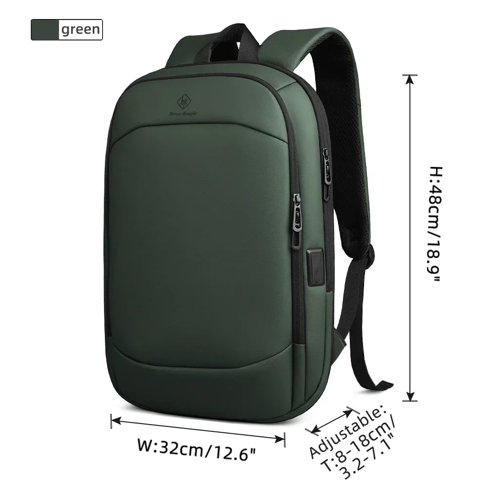 Business Backpack for Men 17 Inch Laptop Backpack with USB Port Slim Expandable Waterproof Travel Bag Large Work Computer Bag