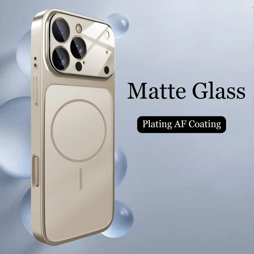 Magsafe Matte Armor Case For iPhone 17 Air 16 15 14 13 Pro Max Funda Wireless Charging Hard Magnetic Cover