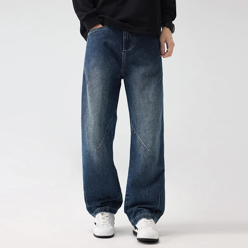 Men's Trendy Jeans All-Season Cotton Blend Straight-Leg Pants - Fashionable Minimalist Versatile Casual Denim Trousers M-4XL