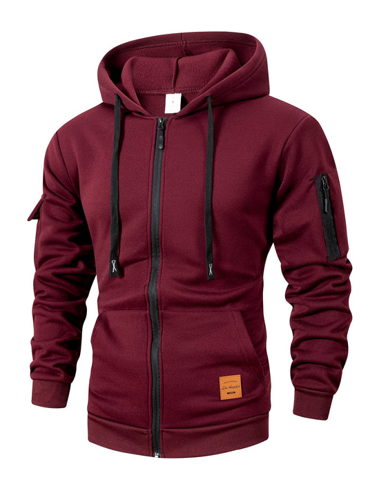 2025 New Autumn Men Sweatshirts Long Sleeve Jacket Hoodie Zipper Closure Jacket Male Hoodies Sweatshirt Slim Fit Male Clothing