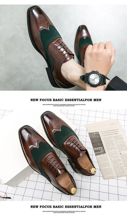 Trend Formal Brogues Social Office Shoes For Men Classic Casual Business Shoes Men High Quality Wedding Dress Shoes For Men