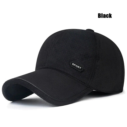 New Middle-Aged and Elderly Winter Windproof, Cold-Proof and Warm Baseball Cap With Ear Protection and Thickened Peaked Cap