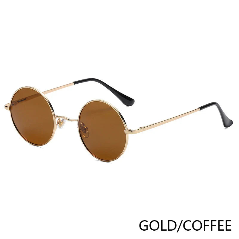 Retro Polarized Round Metal Frame Sunglasses Eyewear For Men and Women Driving Fishing Brand Designer Sun Glasses UV400