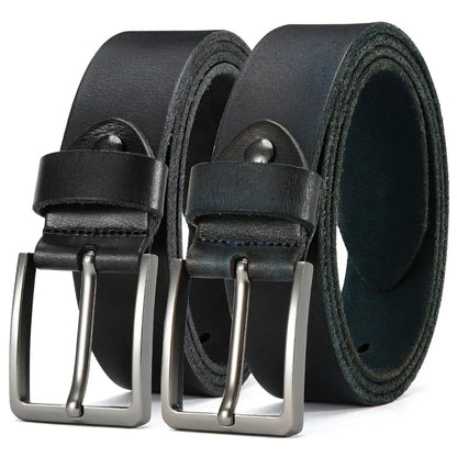 Antique High-quality Metal Needle Buckle High-quality Top Layer Cowhide Men's Casual Belt with Multiple Colors To Choose
