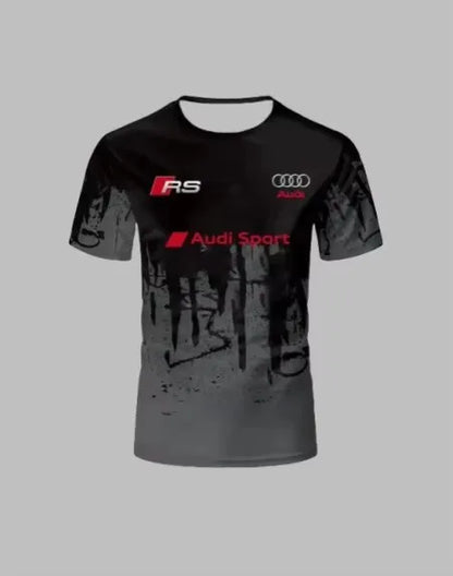 Racing Motorcycle Pattern Printed Riders Fans Short-sleeved T-shirt Men's and Women's Same Children's Sports Top