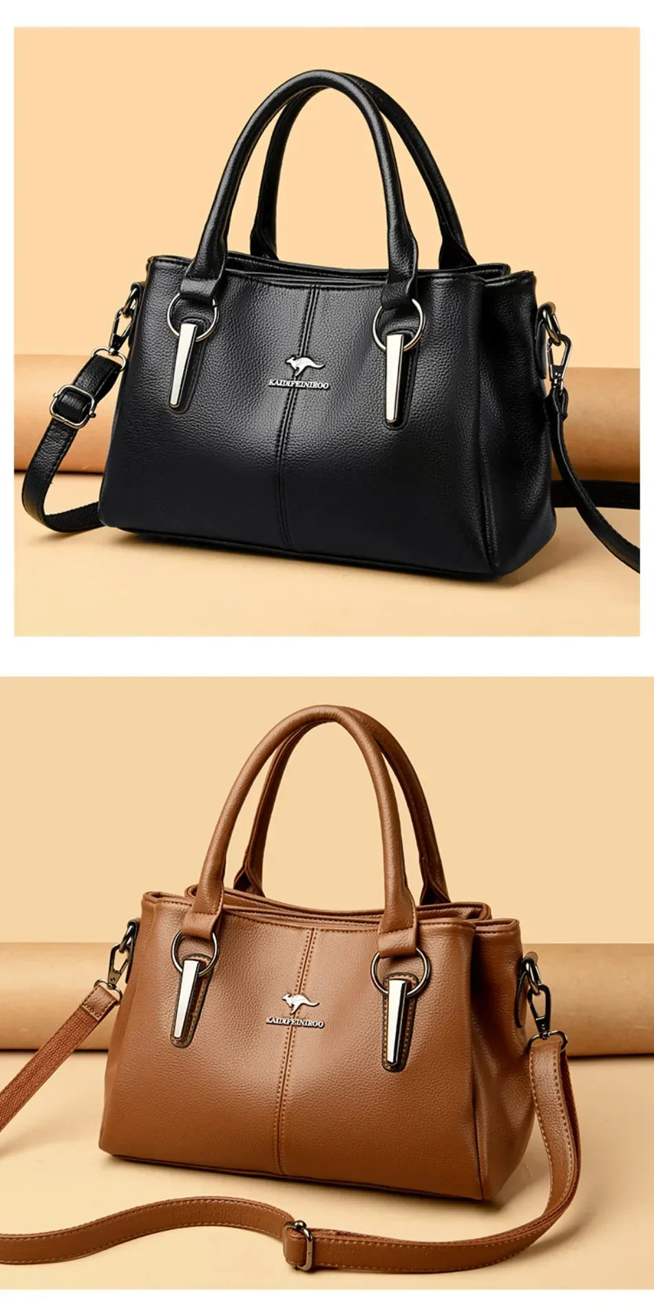 Genuine Fashion 3 Layers Luxury Handbags Women Bags Designer HIgh Quality Leather Crossbody Bags for Women 2024 Shoulder Bag
