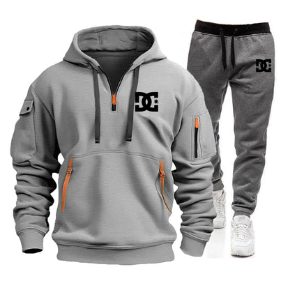 Men's hoodie sets for autumn and winter, featuring casual, fashionable, comfortable and personalized jogging suits and sport pan