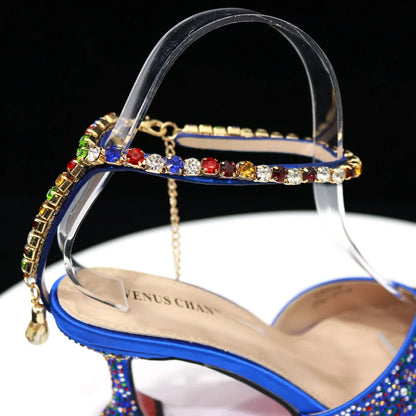 Pointed Shoes Bag Soft Handle Bag Anklet Design Medium Heel Ladies Shoes Suitable for Wedding Party