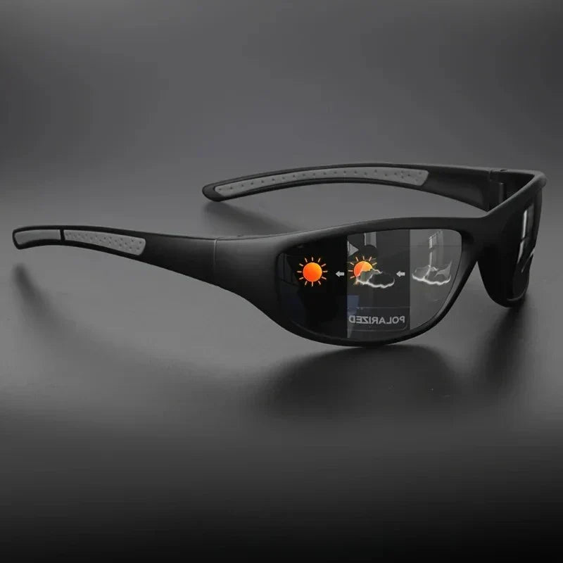 1/3PCS Unisex Polarized Sports Sunglasses Photochromic Wraparound Lenses for Cycling Fishing Driving Night Vision
