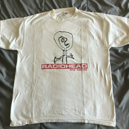 New Cotton Print Super Elastic Casual RADIOHEAD THE BENDS Vintage Unisex T-shirt Casual Print Round Neck Loose Oversize T-shirt