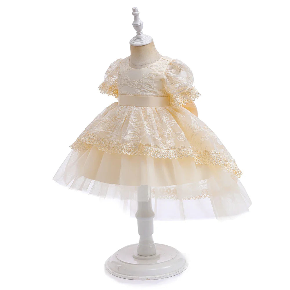 Summer Flower Bridesmaids Party Girls Dress Elegant Birthday Wedding Prom Princess Dresses Girl Pageant Baptism Evening Costumes