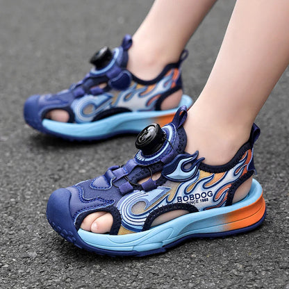 Children Sandals Lightweight Soft Sole Daily Wear Hollow Out Beach Shoes Anti Slip Wear-resistant Versatile Sports Leisure Shoes
