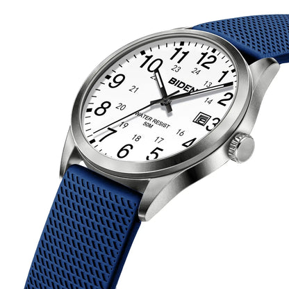 Men's Watch Simulated Quartz Sports Men's and Women's Watch 30 Waterproof Second Hand Luminous Easy to Read Dial