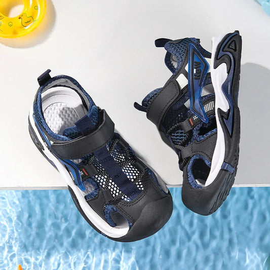 Summer Kids' Sandals Boys' Soft Bottom Casual Beach Shoes Wear-resistant Flat Students Breathable Casual Walking Sandials