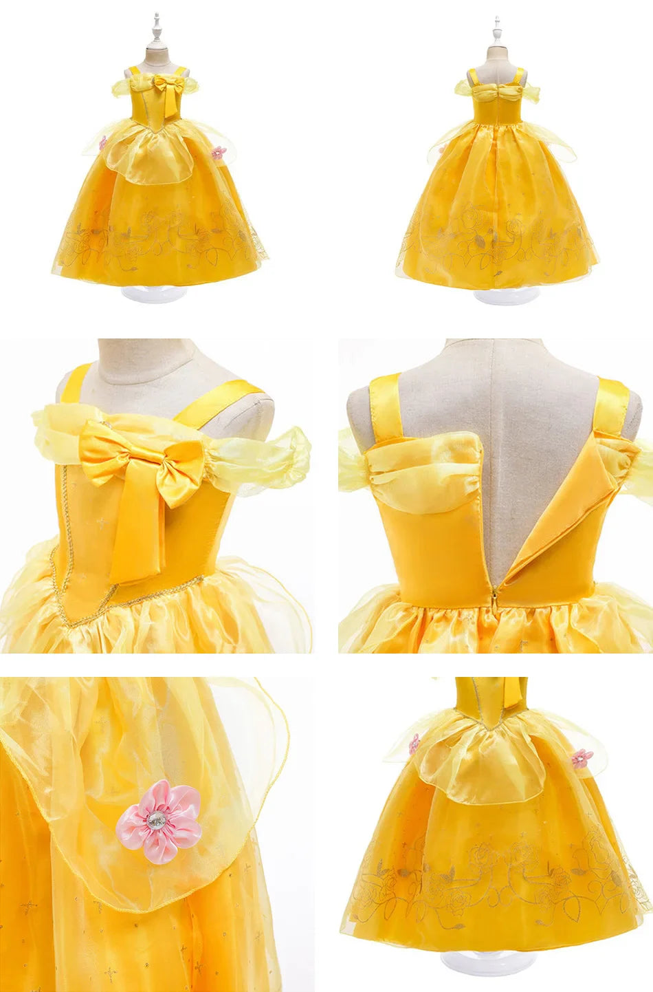 Girls Halloween Belle Dresses Girl Snow White Dress Kids Christmas Carnival Cosplay Clothes Children Princess Costumes