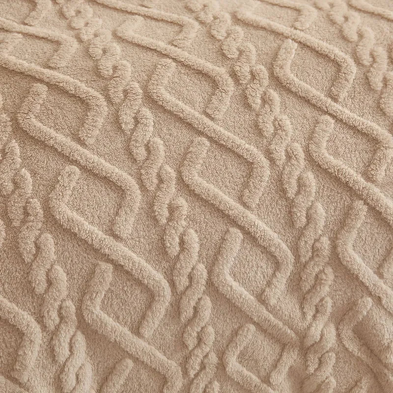 Fluffy Coral Velvet Blanket Flannel Plush Comfortable Thickened and Warm Soft Sofa Throw Blanket for Air-Conditioned Room Luxury