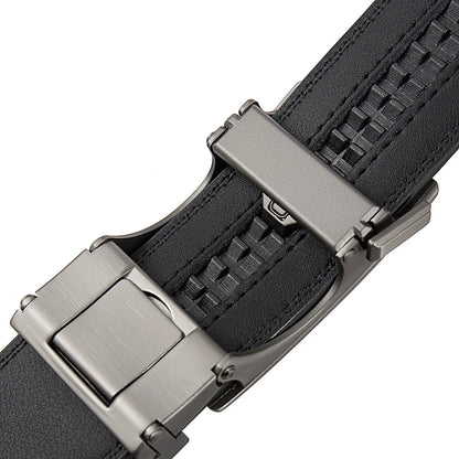 Fashion Designer Automatic Buckle Belt For Men Business & casuals Belt Men's Genuine Leather Belt Adjustable ratchet belt Men