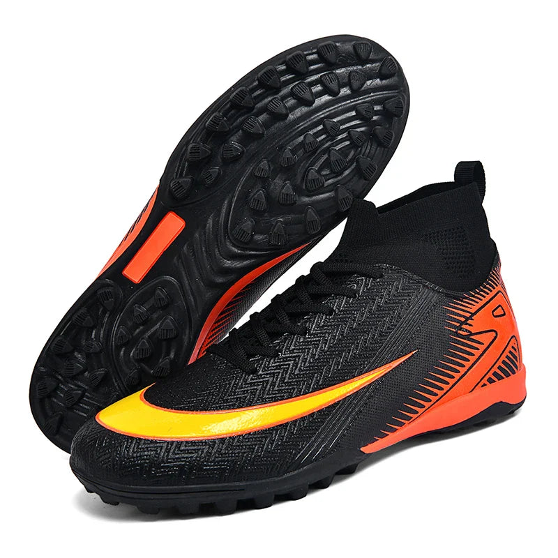 New Men Football Boots Kids Ankle Cleats Grass Soccer Shoes Futsal Indoor Sport Match Training TF/FG Hot-selling High-quality
