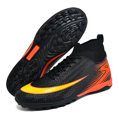New Men Football Boots Kids Ankle Cleats Grass Soccer Shoes Futsal Indoor Sport Match Training TF/FG Hot-selling High-quality