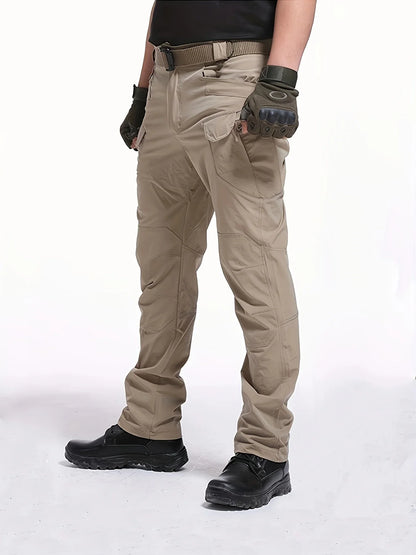 5XL Plus Size Men's Thin Cargo Pants With Side Pockets For Spring Summer Tactical Oversized Loose Punk Pants Big And Tall Guys