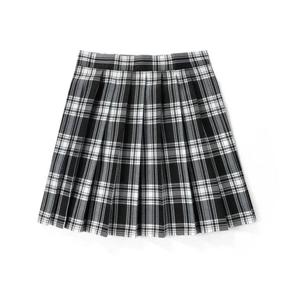 Summer Women High Waist Pleated Plaid Skirts Mini Tennis Skirt Harajuku JK Japanese School Uniform Short A-Line Mini Skirt Girl