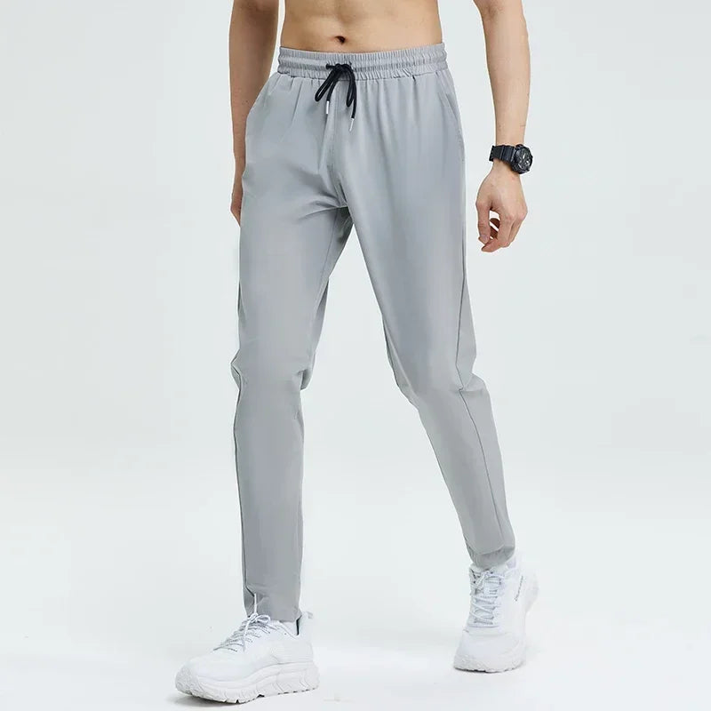 New Pencil Pants Tight Jogging Casual Mens Running Breathable Quick-Drying Ice Silk Outdoor Gym Sports Fashion Fitness Pant