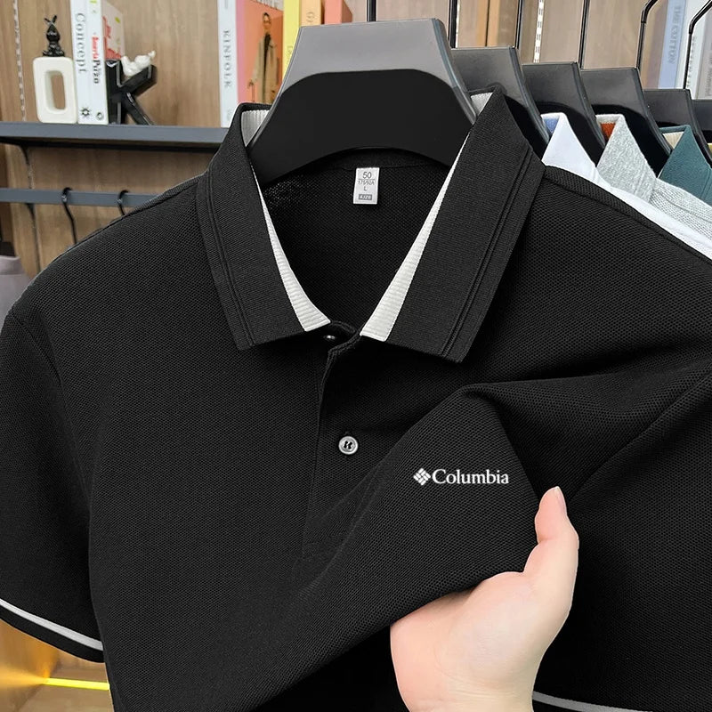 Summer hot search brand new 100% pure cotton comfortable polo shirt personalized men's letter embroidery best-selling short top