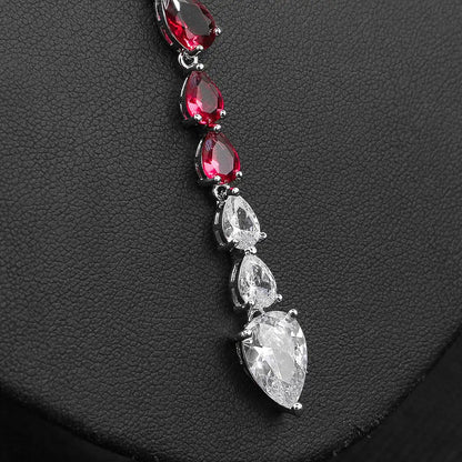 High Quality 2pcs Tassel Necklace and Earring 2 PCS Set Fashion European Bride Wedding Jewelry Set  Accessories