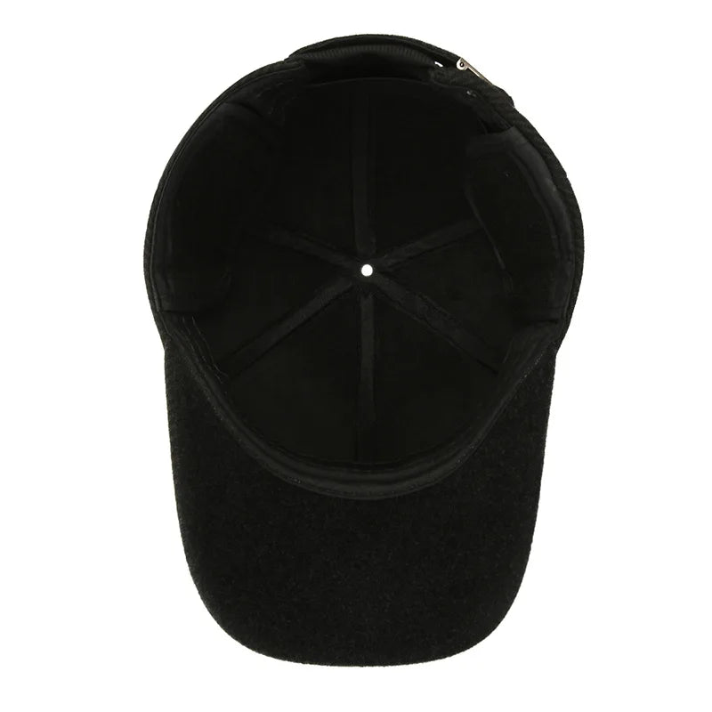Outdoor Thick & Warm Adjustable Earmuffs Baseball Cap For Autumn And Winte