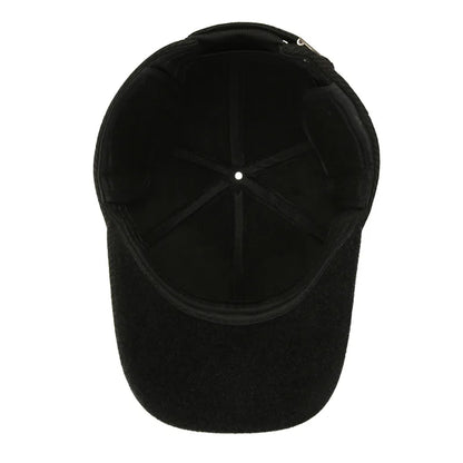 Outdoor Thick & Warm Adjustable Earmuffs Baseball Cap For Autumn And Winte