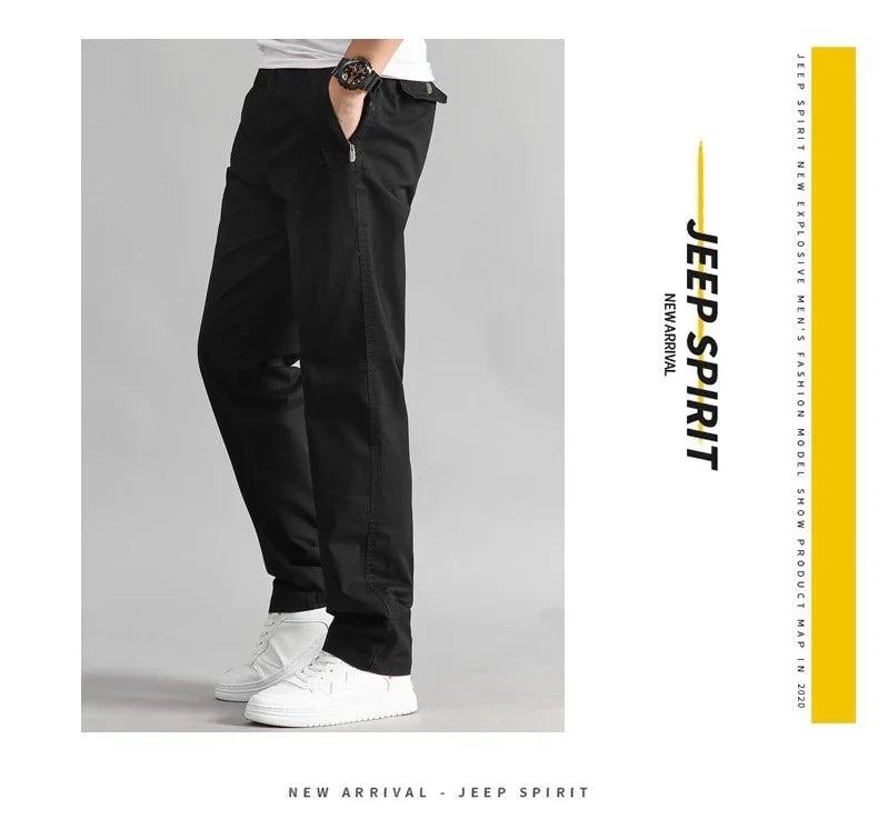 Explosions men's overalls casual pants cotton loose summer thin fashion long pants men's pants.