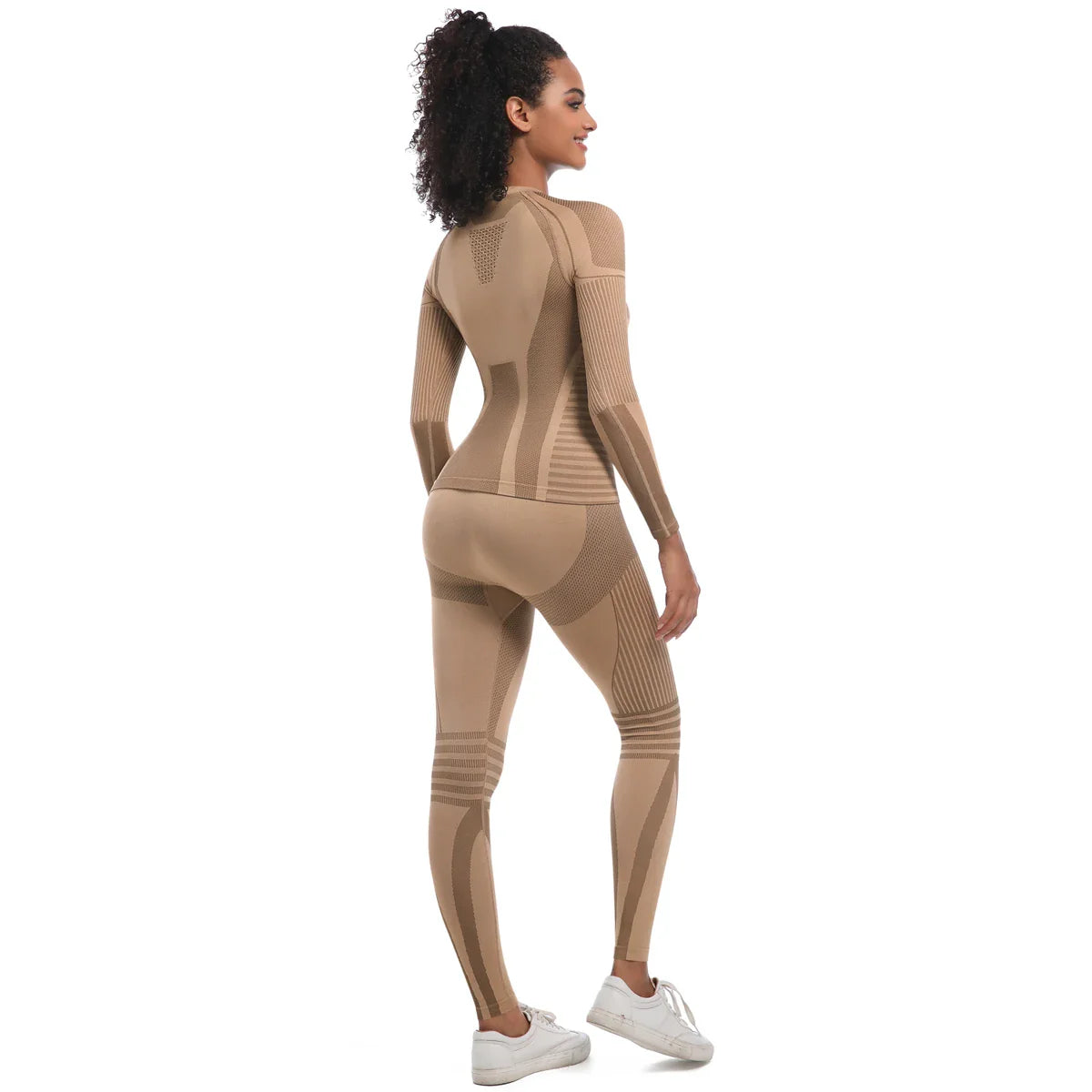 Women Skiwear Set Yoga Set Skiing Underwear Fitness Workout Thermal Gym Ski Snowboarding Running Yoga Exercise Suit Long Johns