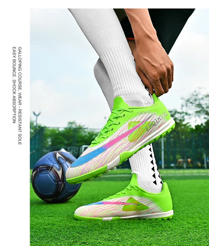 New Men Football Boots Outdoor Non Slip Match Boys Breathable Soccer Shoes Sport Adult Cleats Training Long Spikes Comfortable