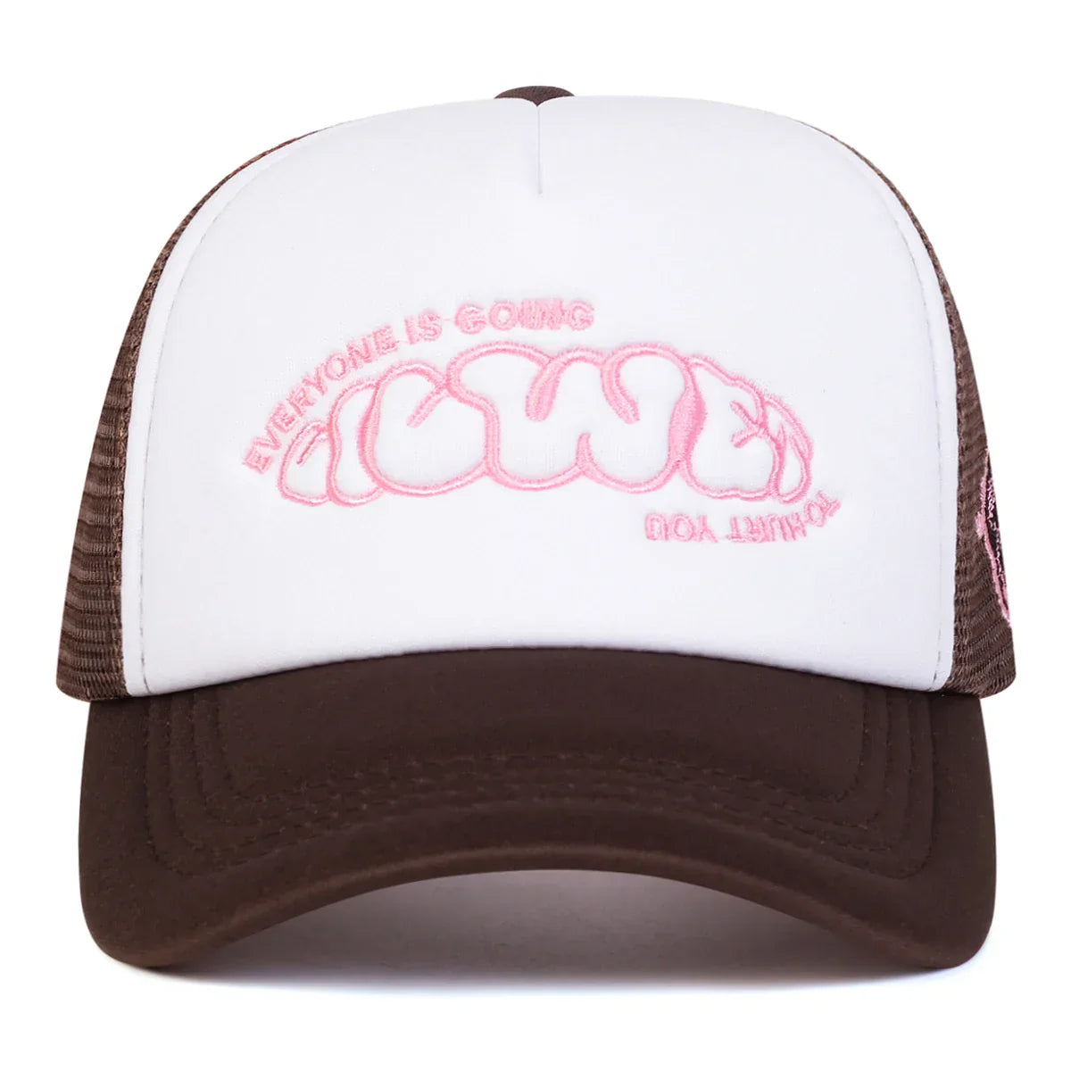 Unisex EVERYONE IS GOING Embroidery Baseball Net Caps Spring and Summer Outdoor Adjustable Casual Hats Hip Hop Hat Sunscreen Hat