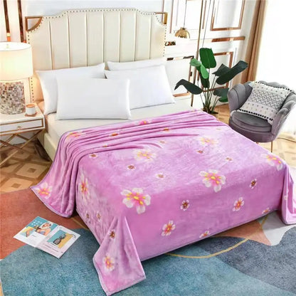Thickened Velvet Blanket Children Single Double Person Fleece Coral Velvet Blanket Retail Coral Fleece Blanket Velvet Throw B...