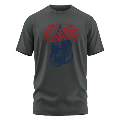 King of The Ring Boxing Champion Printed T Shirt for Men Women Vintage GYM Apparel Tops Tees