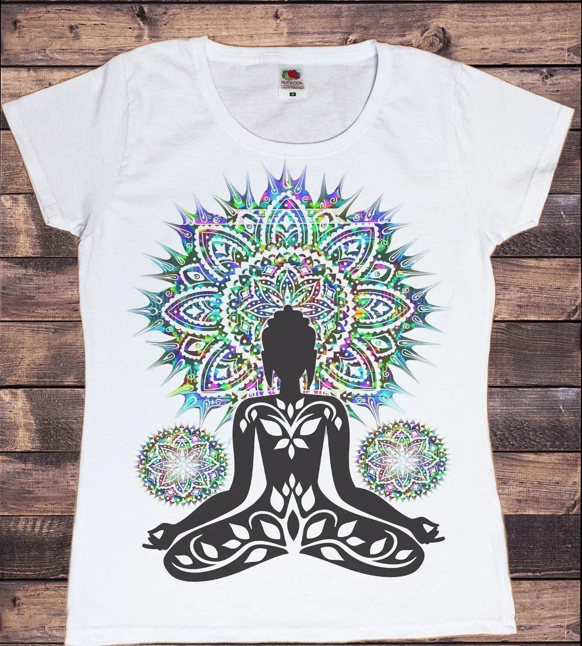 Yoga Print Tshirt Women Bird Om Aum Jade Buddha Meditation Tie Die T Shirt Femme T-Shirt Tops