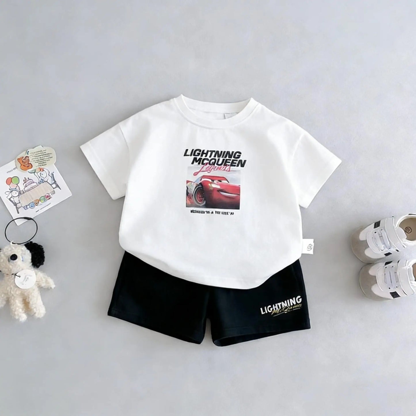 T-shirt Shorts Boy's 2pc/set Kids Summer Clothing Cartoon Fashion Children Short Sleeved Suit Toddler Costume Sets