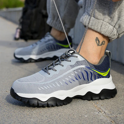 Lightweight Safety Shoes Men Work Shoes Steel Toe Cap Working Boots Sneakers Man Anti Puncture Breathable Sport Work Shoes