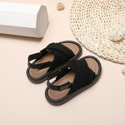 Girl Summer Sandals Classic Fashion Ethnic Style Kids Beach Sandals Fashion Open-toe Versatile Children Non-slip Causal Shoes