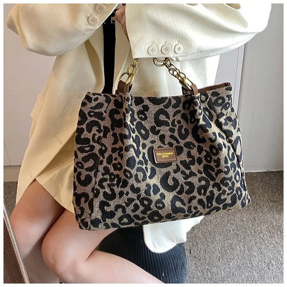 Best Selling Women's Bag, Retro Leopard Print Single Armpit Shoulder Bag, Large Capacity Tote Bag, Daily Handbag Women Shopping