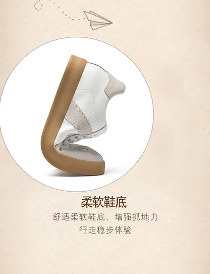 Invisible Height-Increasing Shoes 8cm German Training Shoes for Men, Summer Breathable Casual Sneakers, Genuine Leather Retro Versatile Forrest Gump Shoes 6cm