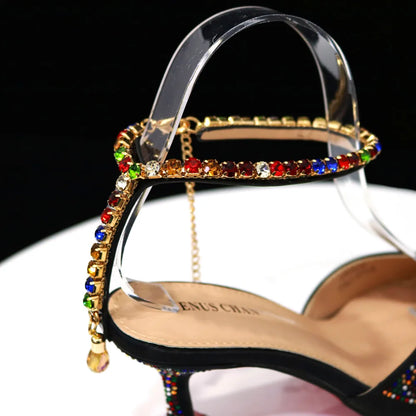 Pointed Shoes Bag Soft Handle Bag Anklet Design Medium Heel Ladies Shoes Suitable for Wedding Party