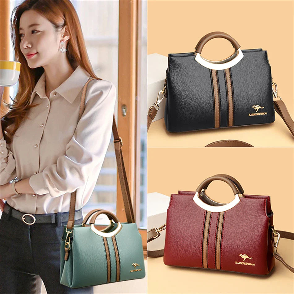 Luxury Designer Crossbody Bag for Women 2024 Brand 3 Layers Handbag Purse Female Genuine High Quality Leather Shoulder Totes Sac