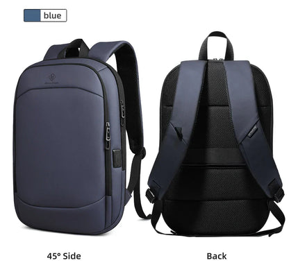Business Backpack for Men 17 Inch Laptop Backpack with USB Port Slim Expandable Waterproof Travel Bag Large Work Computer Bag
