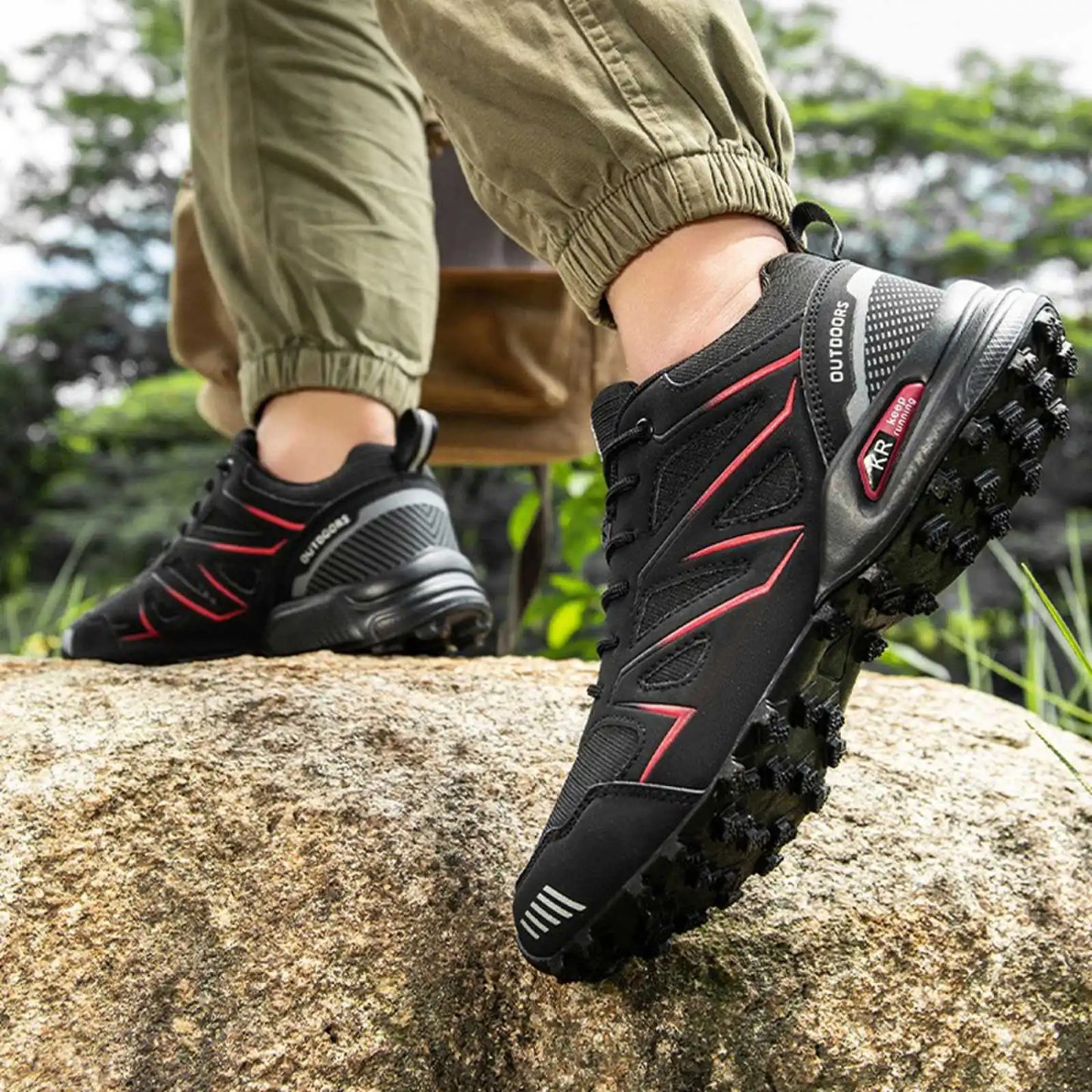 Waterproof Hiking Shoes Men‘s Outdoor Trekking Sneakers Mountain Climbing Camping Trainers Hunting Tactical Boots Bike Shoe Male