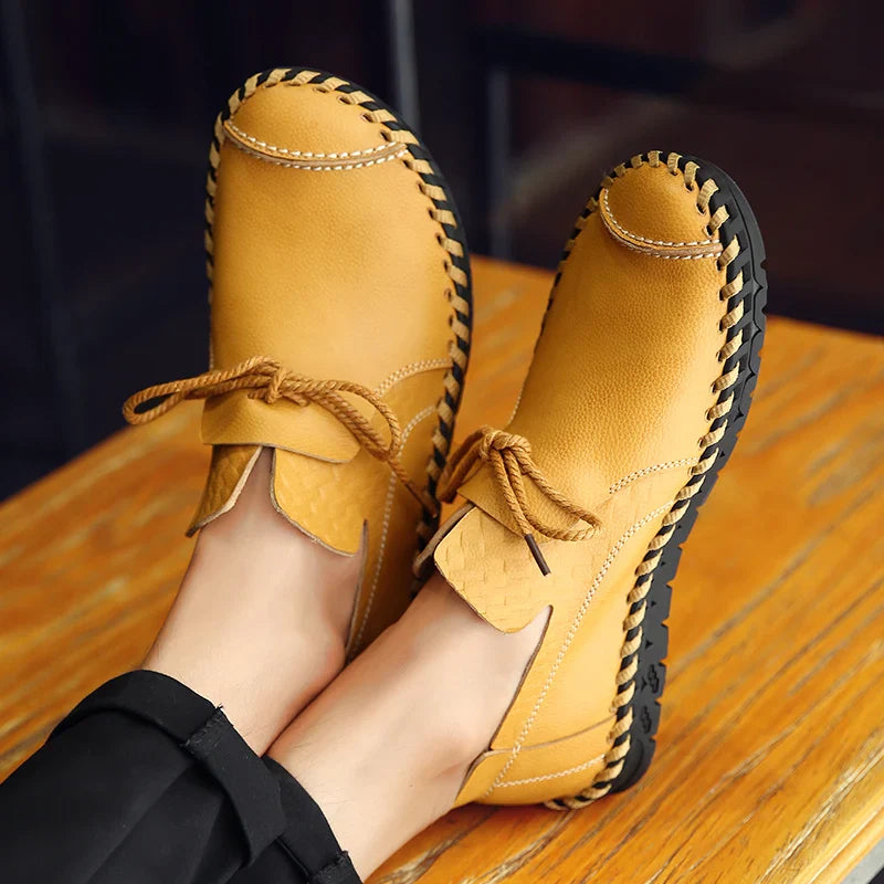 Spring Handmade Leather Men Shoes Casual Sneakers Slip On Loafers Men Driving Soft Leather Shoes Men Hot Sale Zapatillas Hombre